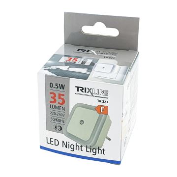 LED Noćno svjetlo sa senzorom LED/0,5W/230V bijela