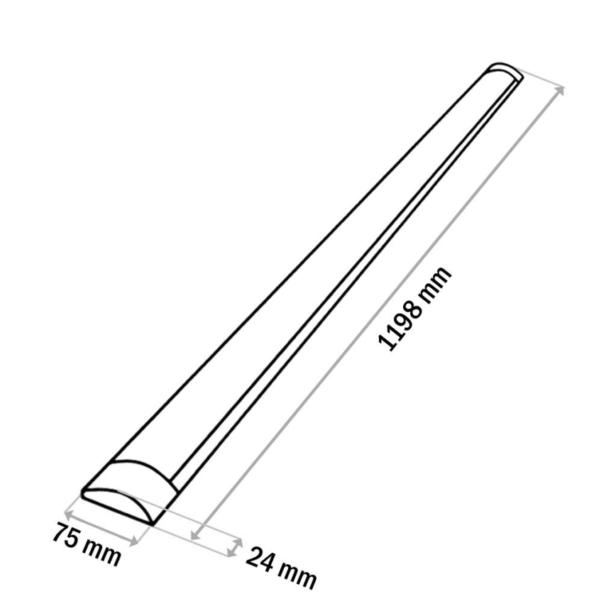 LED Podelementna svjetiljka QTEC LED/36W/230V 120 cm bijela