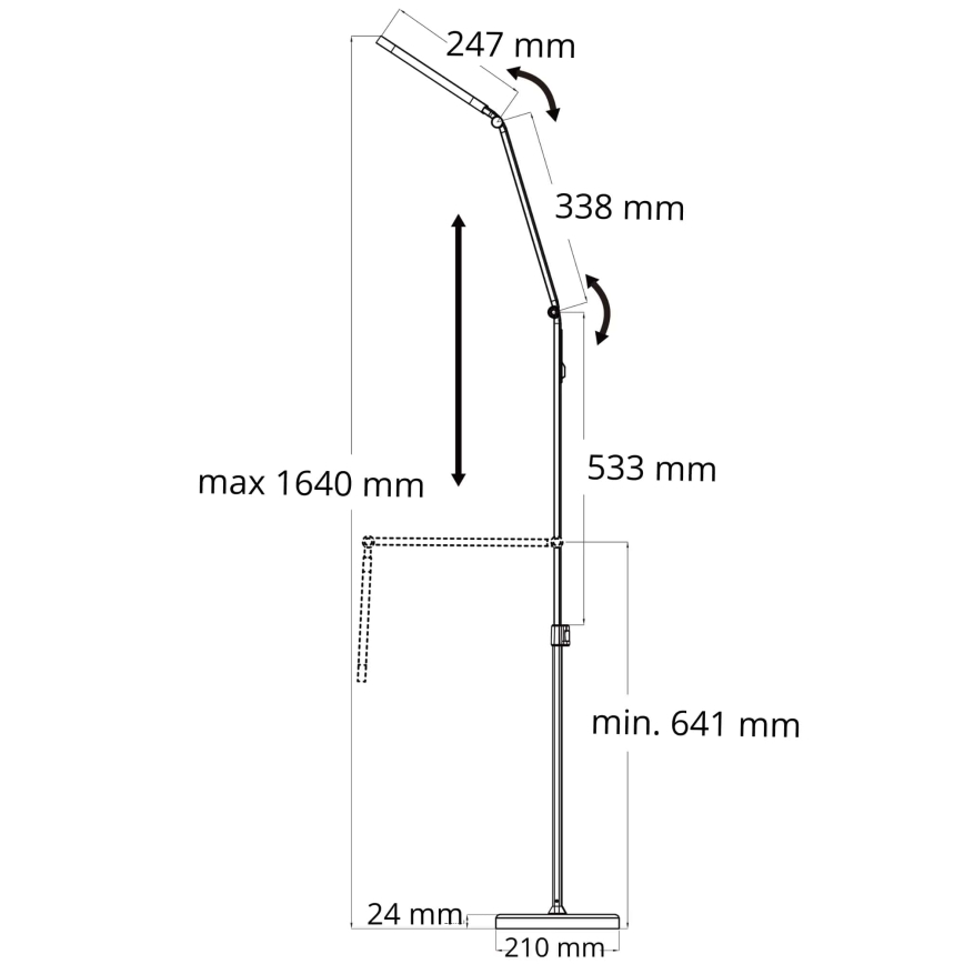 LED Prigušiva dodirna podna lampa FERRARA LED/13W/230V 3000/4000/6000K bijela