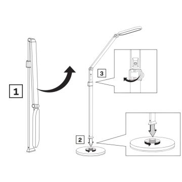 LED Prigušiva dodirna podna lampa FERRARA LED/13W/230V 3000/4000/6000K bijela