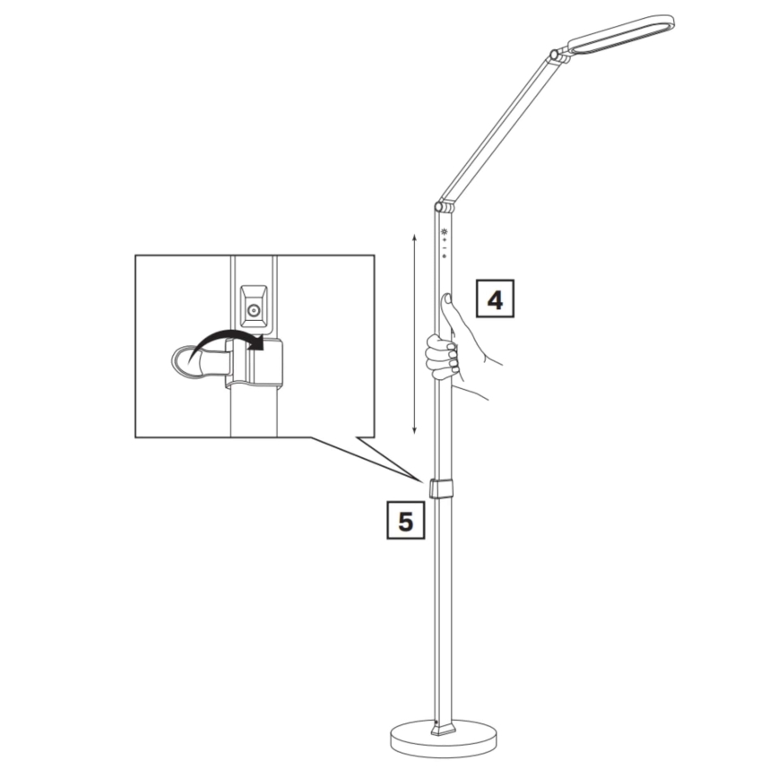 LED Prigušiva dodirna podna lampa FERRARA LED/13W/230V 3000/4000/6000K bijela