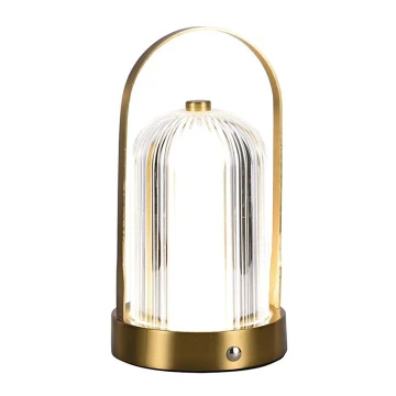 LED Prigušiva punjiva stolna lampa na dodir LED/1W/5V 3000-6000K 1800 mAh zlatna