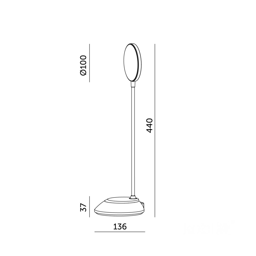 LED Prigušiva punjiva stolna lampa VISUA LED/5W/5V 3000-5000K 1200 mAh bijela