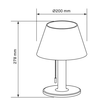 LED Prigušiva solarna lampa VIOLA LED/3,7V IP44