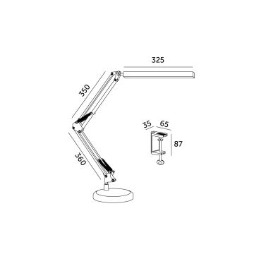 LED Prigušiva stolna lampa 2u1 TENUIX LED/14W/5V 3000-6000K