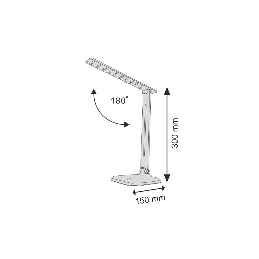 LED Prigušiva stolna lampa na dodir JOWI LED/8W/230V crna