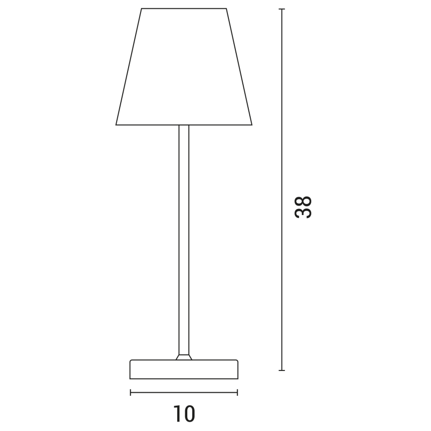 LED Prigušiva stolna lampa na dodir LED/3,5W/5V 5200 mAh IP54 crna