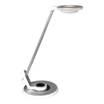 LED Prigušiva stolna lampa na dodir LIMA LED/8W/230V USB srebrna