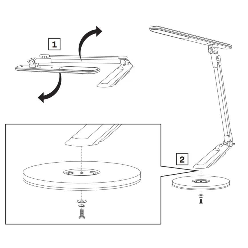 LED Prigušiva stolna lampa na dodir OPTIMUM LED/7W/230V USB 3000/4000/6000K bijela