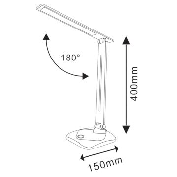 LED Prigušiva stolna lampa na dodir TOLEDO LED/8W/230V 3000-6500K