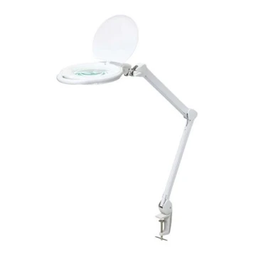 LED Prigušiva stolna lampa s povećalom LED/10W/230V bijela
