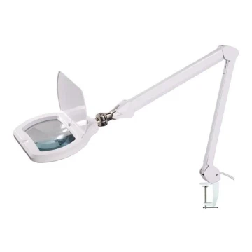 LED Prigušiva stolna lampa s povećalom LED/12W/230V bijela