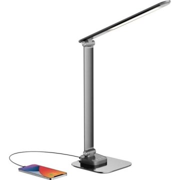 LED Prigušiva stolna lampa s USB LED/7,5W/230V 3000K/4000K/5500K antracit