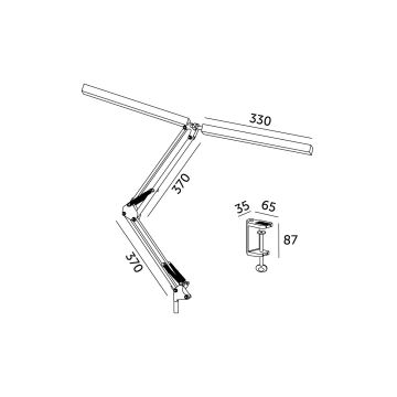 LED Prigušiva stolna lampa TENUIX DUO 2xLED/14W/230V 3000-6000K