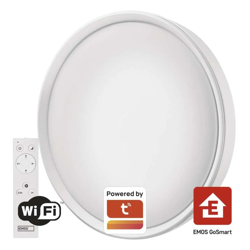 LED Prigušiva stropna svjetiljka GoSmart LED/45W/230V pr. 50 cm 2700-6500K Wi-Fi Tuya + daljinski upravljač