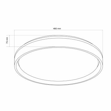 LED Prigušiva stropna svjetiljka za kupaonicu JADWIGA LED/72W/230V 3000-6000K IP44 + daljinski upravljač