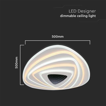 LED Prigušiva stropna svjetiljka LED/120W/230V 3000-6500K + daljinski upravljač