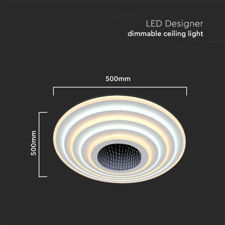 LED Prigušiva stropna svjetiljka LED/125W/230V 3000-6500K + daljinski upravljač