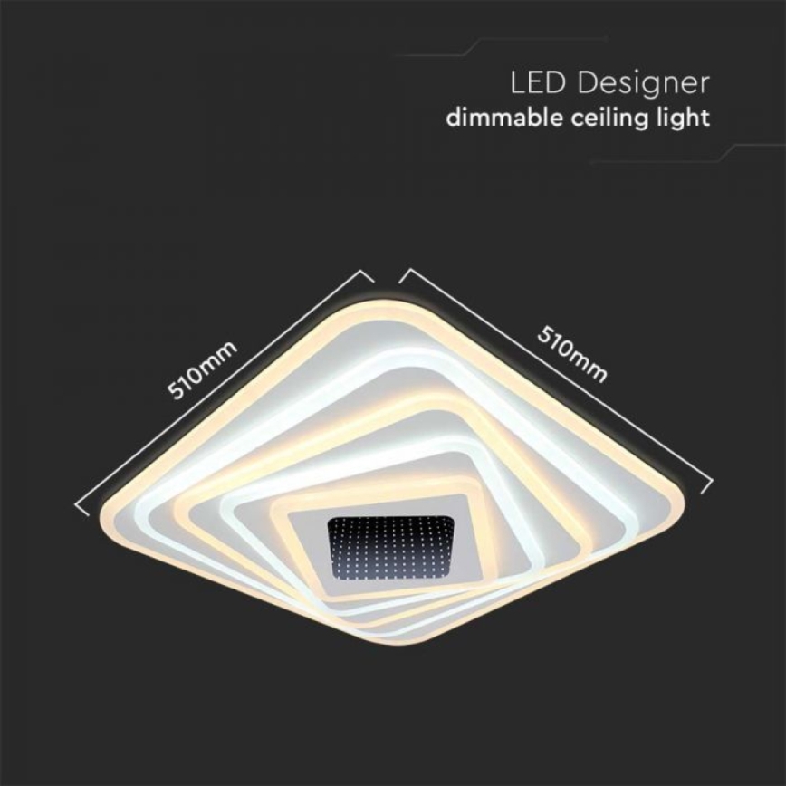 LED Prigušiva stropna svjetiljka LED/150W/230V 3000-6500K + daljinski upravljač