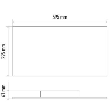 LED Prigušiva stropna svjetiljka LED/24W/230V 2700K-6000K obdélník CRI 95 + daljinski upravljač