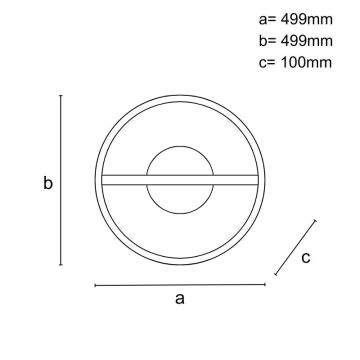 LED Prigušiva stropna svjetiljka LED/60W/230V 3000-6500K + daljinski upravljač