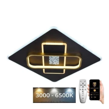 LED Prigušiva stropna svjetiljka LED/90W/230V 3000-6500K crna + daljinski upravljač