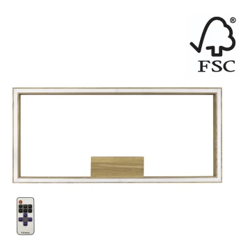 LED Prigušiva stropna svjetiljka RAMME LED/34W/230V + DU mat hrast – FSC certificirano