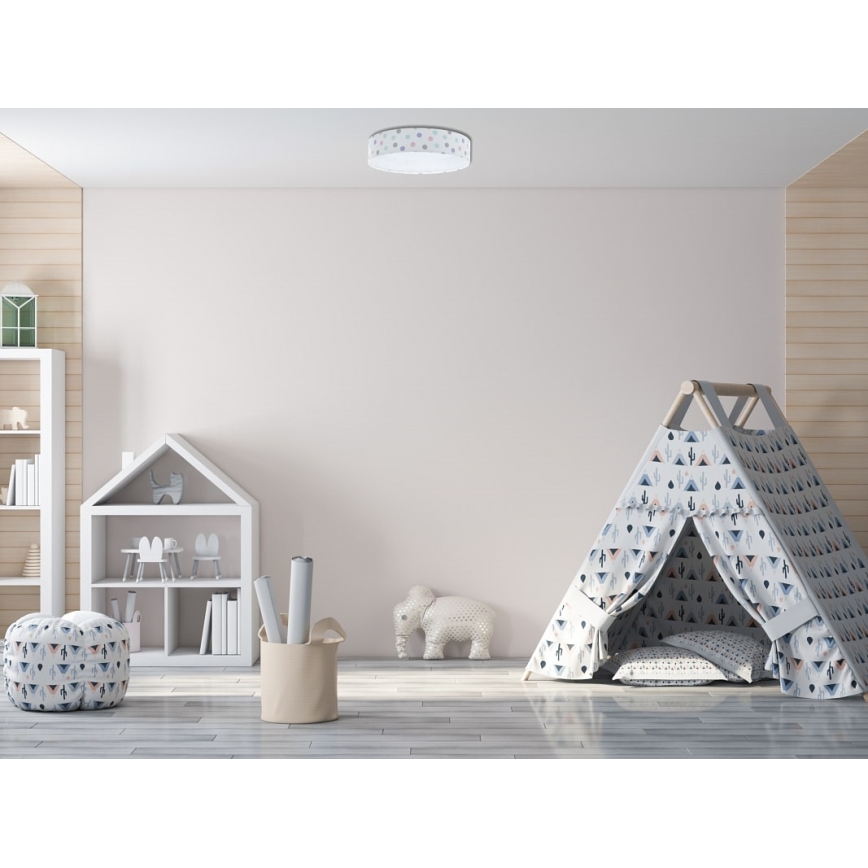 LED Prigušiva stropna svjetiljka SMART GALAXY KIDS LED/24W/230V 3000-6500K točkice šarena + daljinski upravljač