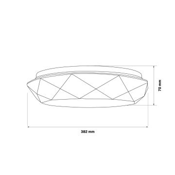 LED Prigušiva svjetiljka za kupaonicu GALAXY LED/48W/230V pr. 38 cm 3000-6000K IP44 + daljinski upravljač