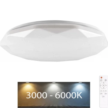 LED Prigušiva svjetiljka za kupaonicu GALAXY LED/72W/230V pr. 49 cm 3000-6000K IP44 + daljinski upravljač