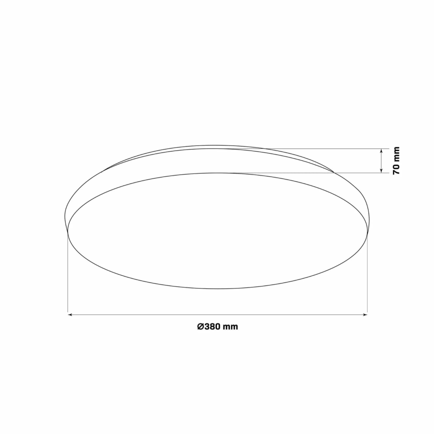 LED Prigušiva svjetiljka za kupaonicu PIRIUS LED/48W/230V pr. 38 cm 3000-6000K IP44 + daljinski upravljač