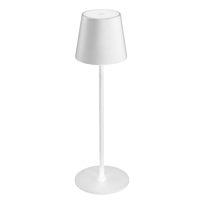 LED Prigušiva vanjska punjiva stolna lampa LED/4W/4000 mAh 3000/4000/5500K IP44 bijela