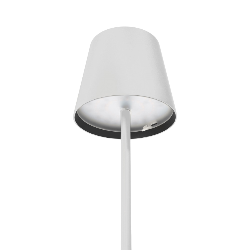 LED Prigušiva vanjska punjiva stolna lampa LED/4W/4000 mAh 3000/4000/5500K IP44 bijela