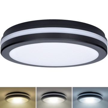 LED Prigušiva vanjska stropna svjetiljka LED/18W/22W/26W/230V 3000/4000/6500K IP65 crna