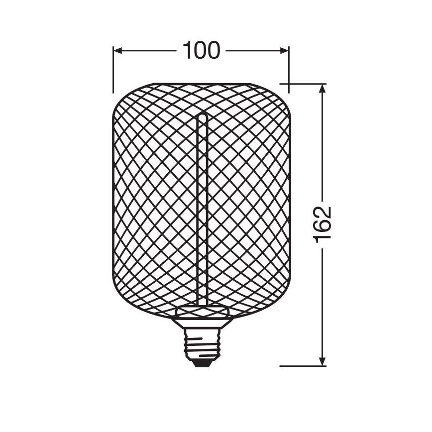 LED Prigušiva žarulja DECOR FILAMENT E27/3,5W/230V 1800K crna - Osram