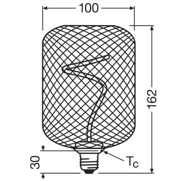 LED Prigušiva žarulja DECOR FILAMENT E27/3,5W/230V 1800K crna - Osram