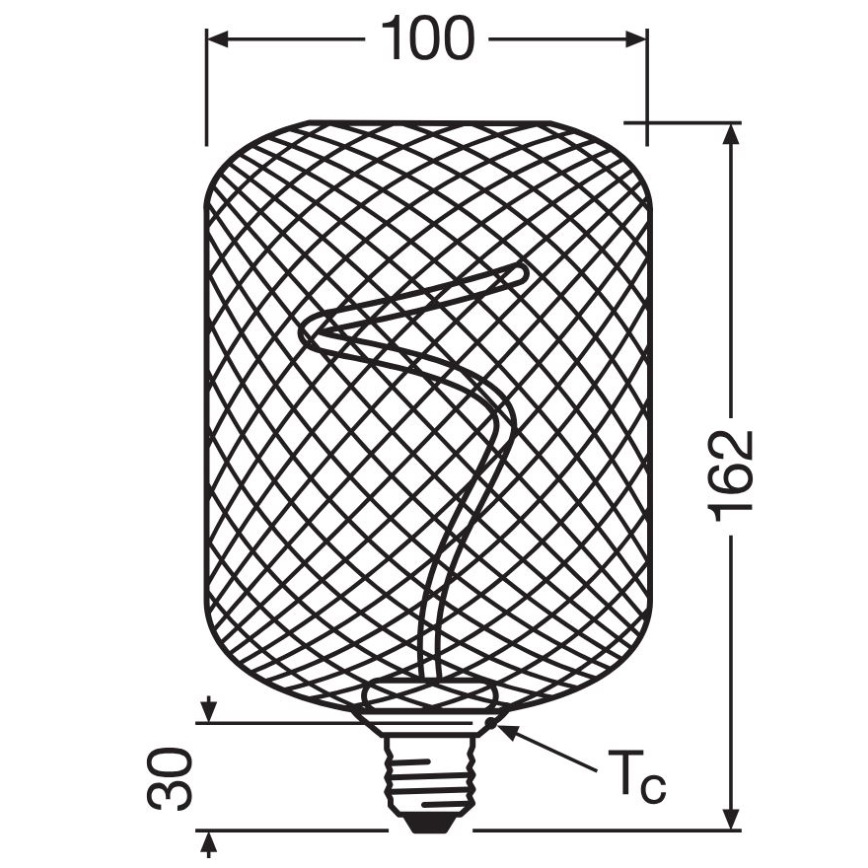 LED Prigušiva žarulja DECOR FILAMENT E27/3,5W/230V 1800K crna - Osram