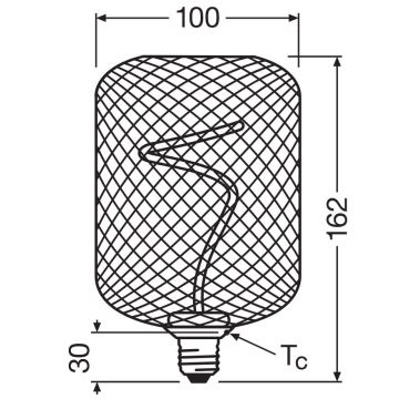 LED Prigušiva žarulja DECOR FILAMENT E27/3,5W/230V 1800K zlatna - Osram