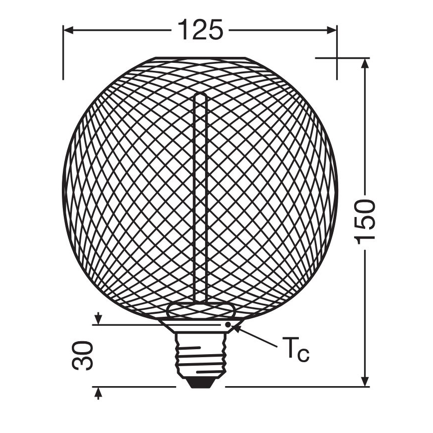 LED Prigušiva žarulja DECOR  FILAMENT G125 E27/3,5W/230V 1800K zlatna - Osram