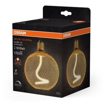 LED Prigušiva žarulja DECOR FILAMENT G125 E27/3,5W/230V 1800K zlatna - Osram