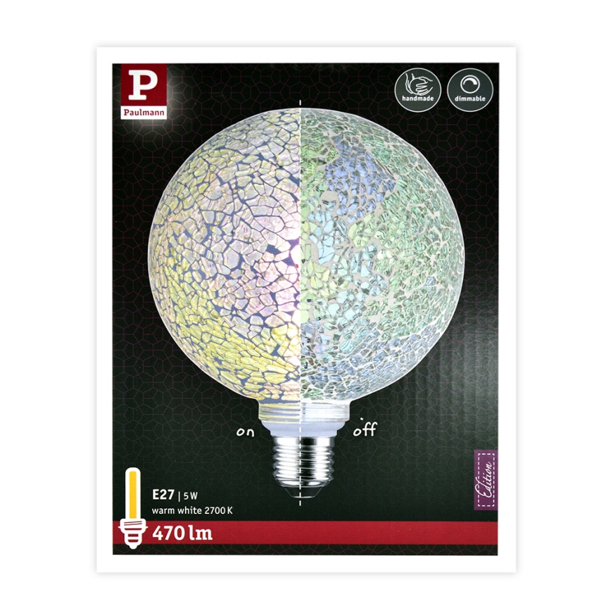 LED Prigušiva žarulja MOSAIC G125 E27/5W/230V 2700K - Paulmann 28745