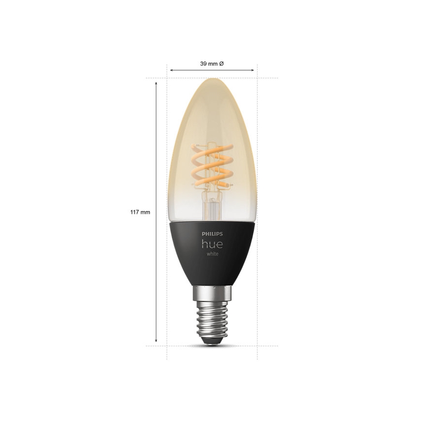 LED Prigušiva žarulja Philips Hue WHITE FILAMENT E14/4,5W/230V 2100K