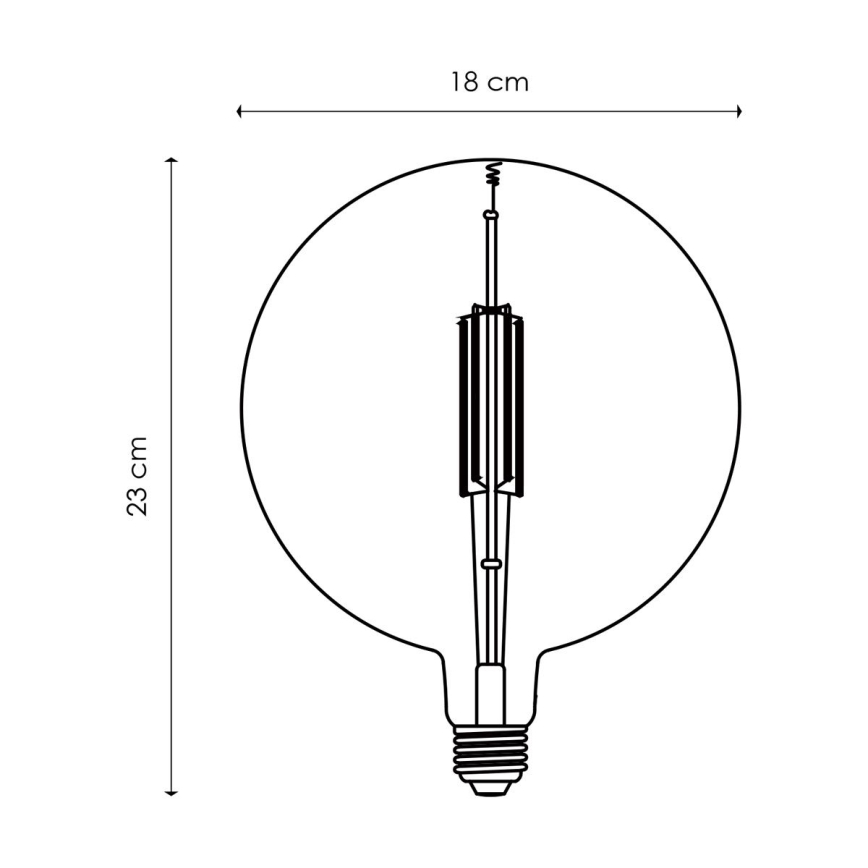 LED Prigušiva žarulja VINTAGE EDISON G180 E27/4W/230V 3000K