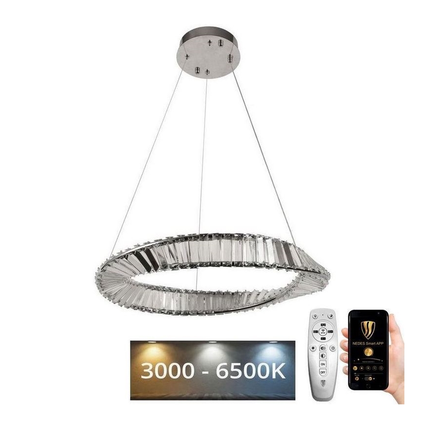 LED Prigušivi kristalni luster na sajli LED/40W/230V 3000-6500K + daljinski upravljač