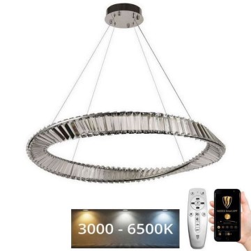 LED Prigušivi kristalni luster na sajli LED/50W/230V 3000-6500K + daljinski upravljač