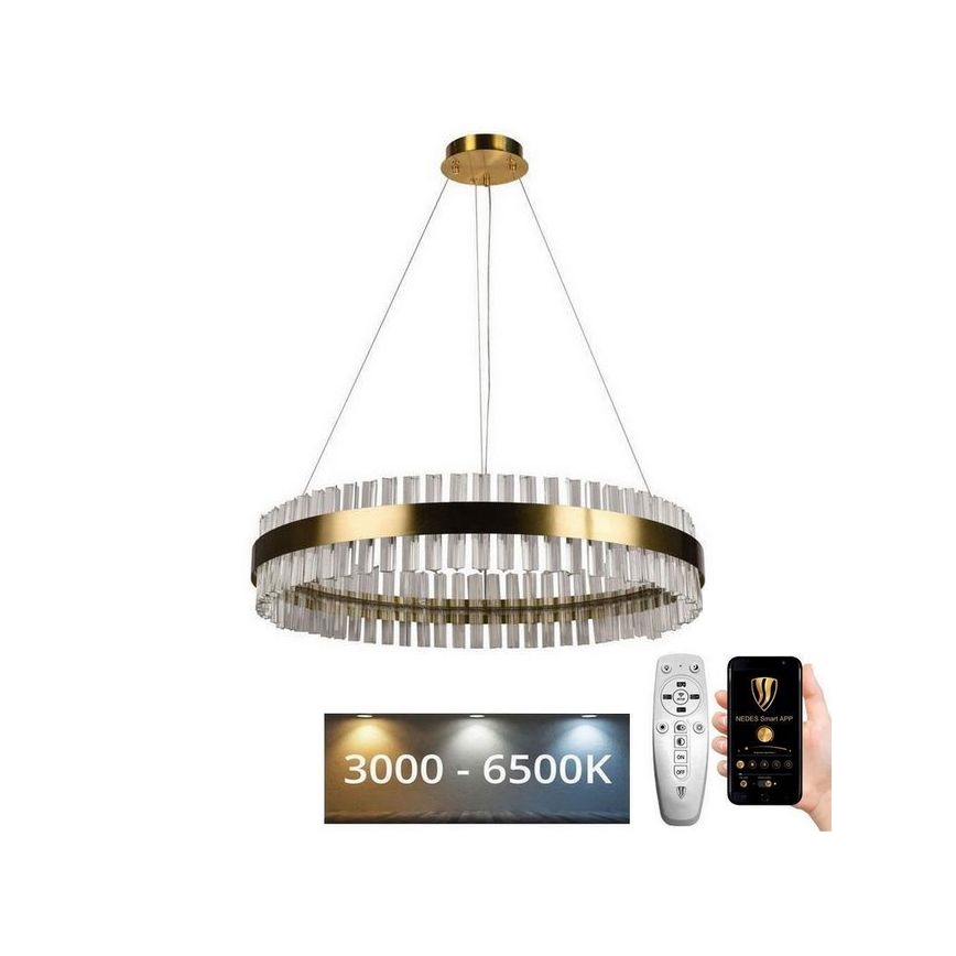 LED Prigušivi kristalni luster na sajli LED/55W/230V 3000-6500K + daljinski upravljač