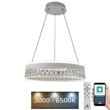 LED Prigušivi kristalni luster na sajli LED/90W/230V 3000-6500K bijela + daljinski upravljač