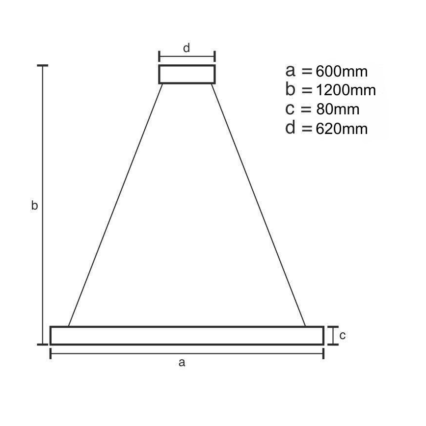 LED Prigušivi luster na sajli LED/100W/230V 3000-6500K + daljinski upravljač