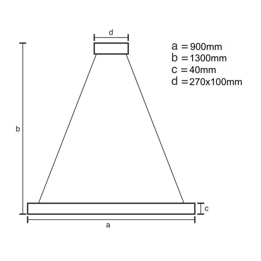 LED Prigušivi luster na sajli LED/55W/230V 3000-6500K + daljinski upravljač