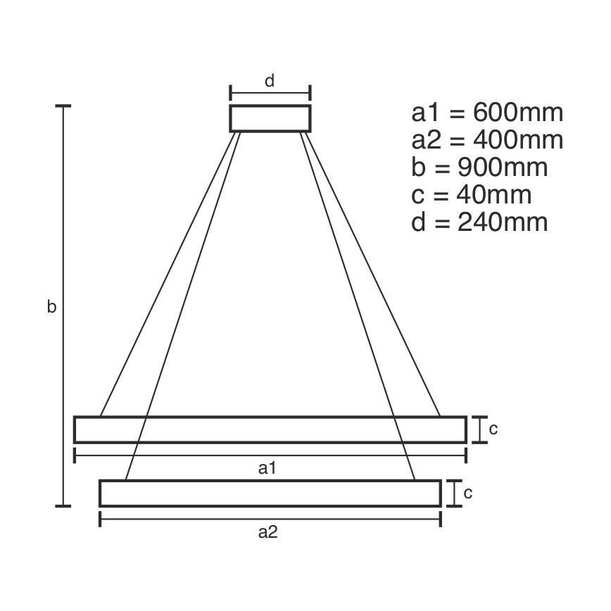 LED Prigušivi luster na sajli LED/70W/230V 3000-6500K + daljinski upravljač